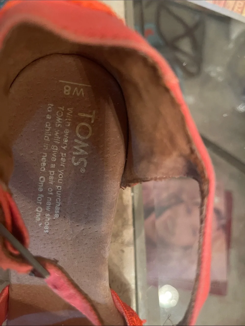 Toms Coral Crochet Cork Wedge Sandals with Ankle Strap